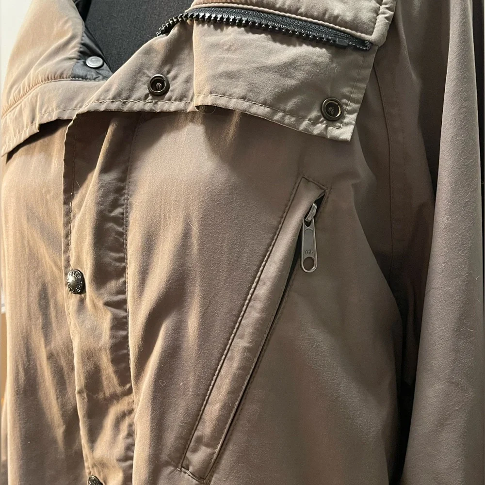 Vintage 85-92 North Face TNF Tan Long Zip Rain Parka Field Jacket USA Berkeley M